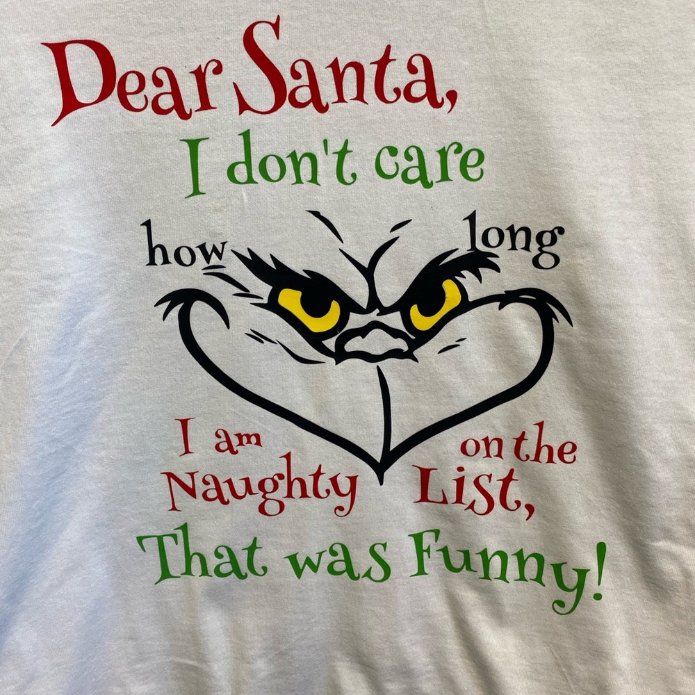 Funny Grinch Christmas Graphic T-Shirt Size X-Large Brand New